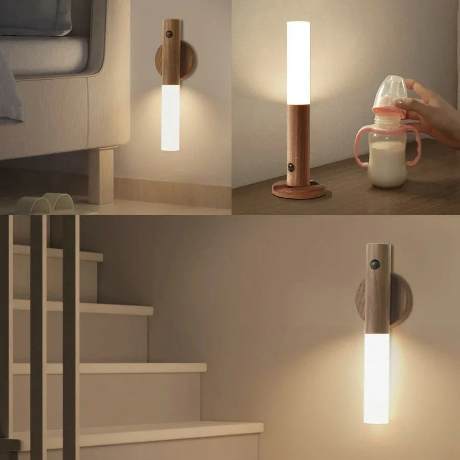Luminária LED Magnética Sem Fio com Detecção de Movimento