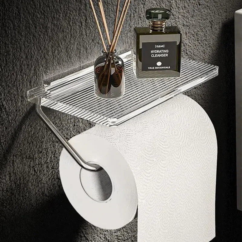 Suporte para Papel Higiênico - Elegância em Ouro e Prata