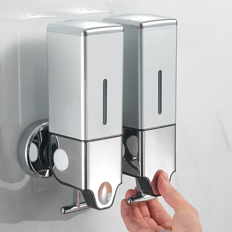 Dispenser de Sabonete Líquido Parede Shampoo Condicionador Quadrado