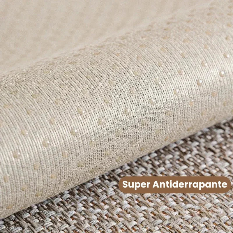 Capa para Sofá em Linho Antiderrapante Bege Acinzentado