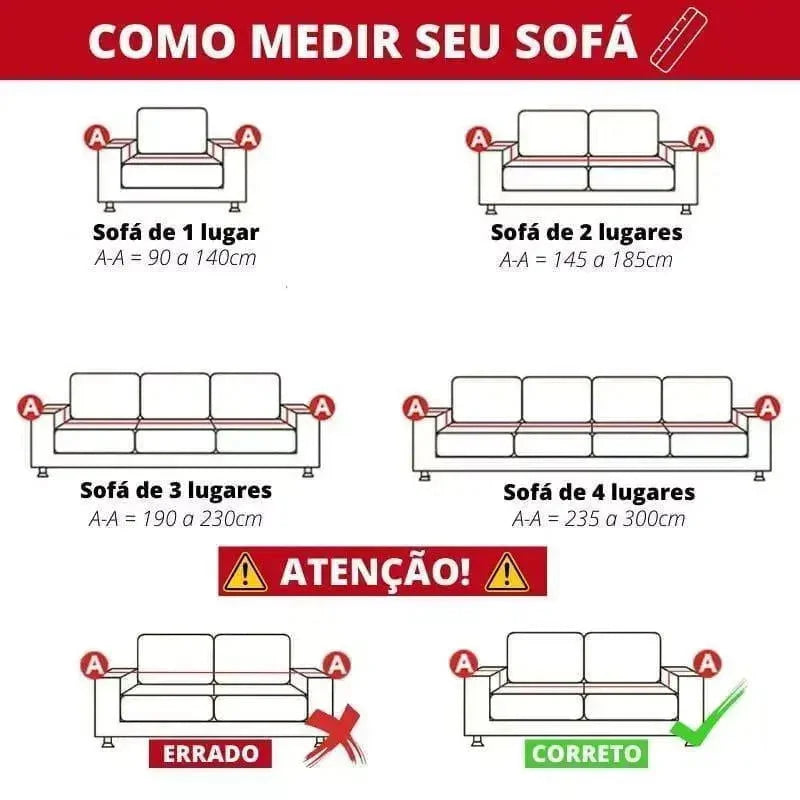 Capa Protetora Sofá Moderna Tecido Chenille Cinza